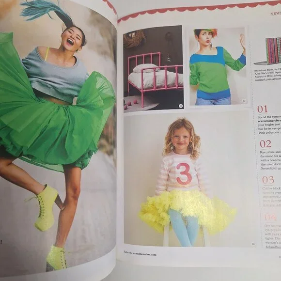 Issue 16 Mollie Makes UK 2012 Magazine Retro Fabric Tag Kit Friendship bracelets - Picture 3 of 10